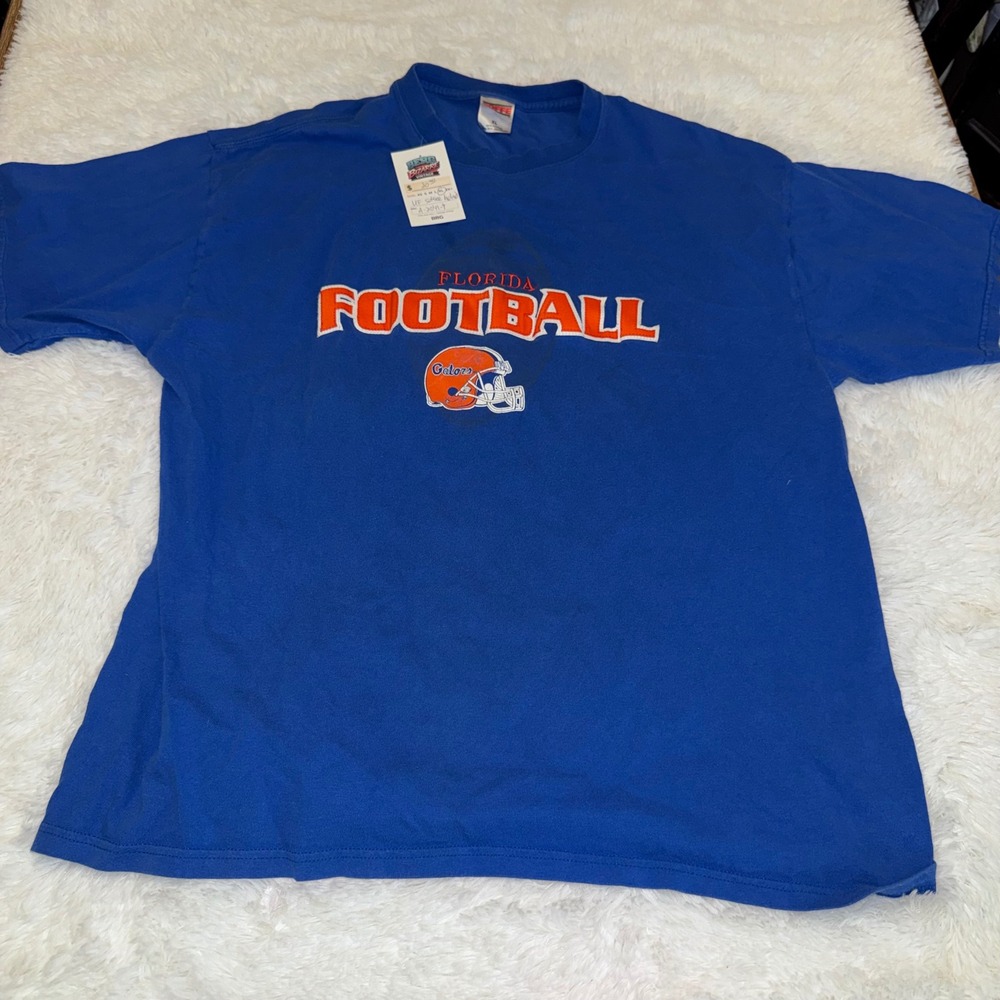 Soffe T-Shirt Mens XL Blue Good Florida‎ Football Gators Helmet Graphic Tee